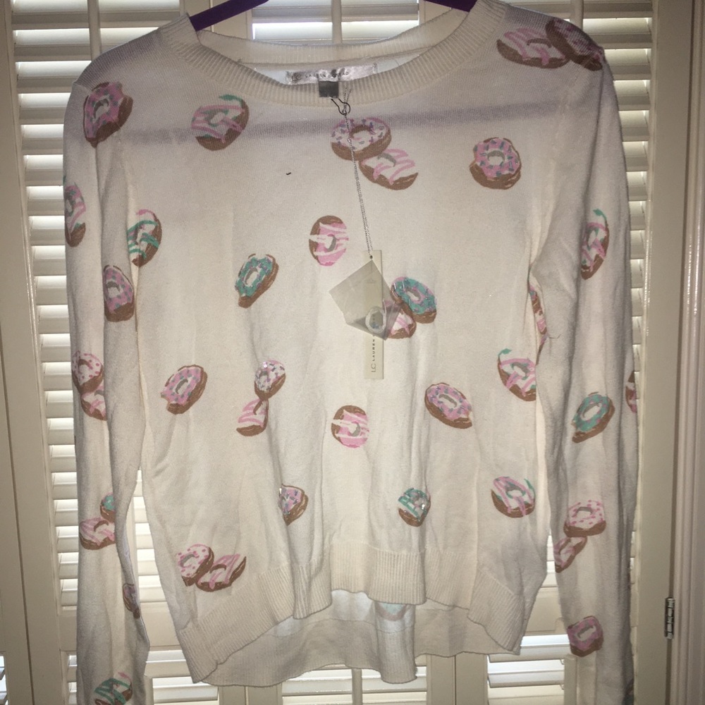 Donut print sweater